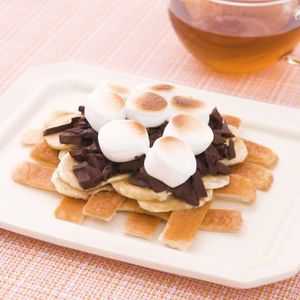 「パンの耳スモアチョコバナナピザ」のレシピ動画