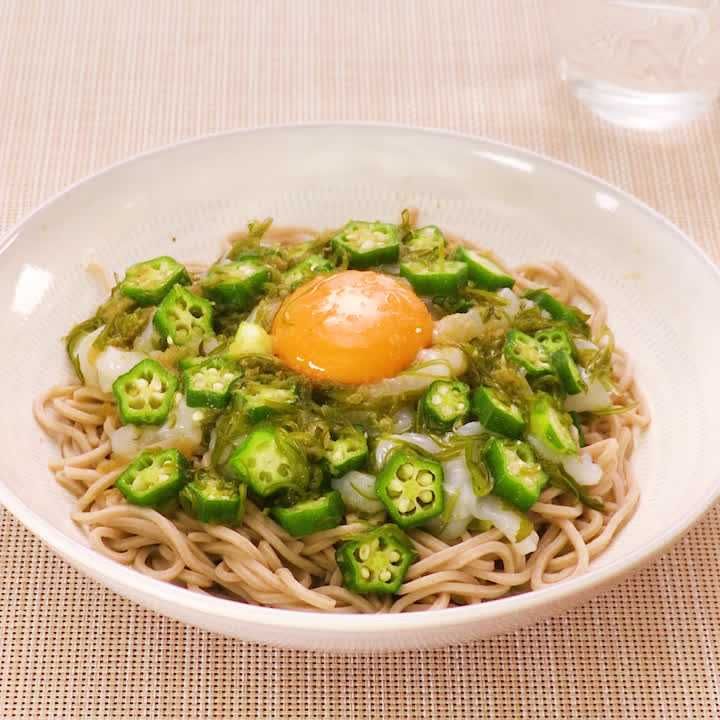 イカめかぶ蕎麦