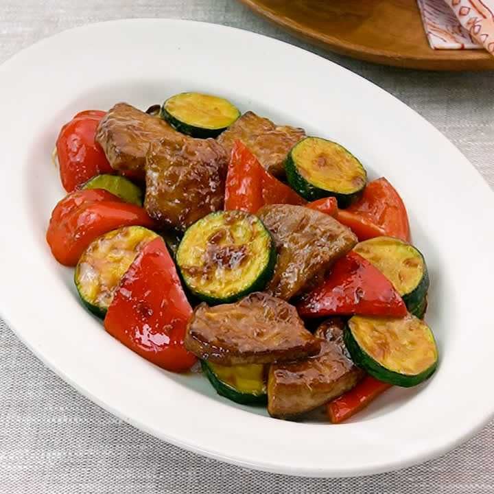 豚レバーとパプリカのオイスターマヨ炒め