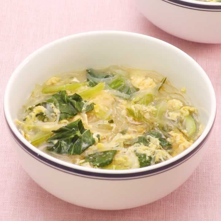 チンゲン菜と春雨のさっぱりスープ