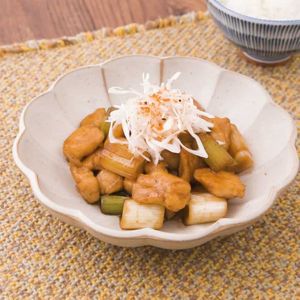 「ささみとねぎの照り焼き」のレシピ動画