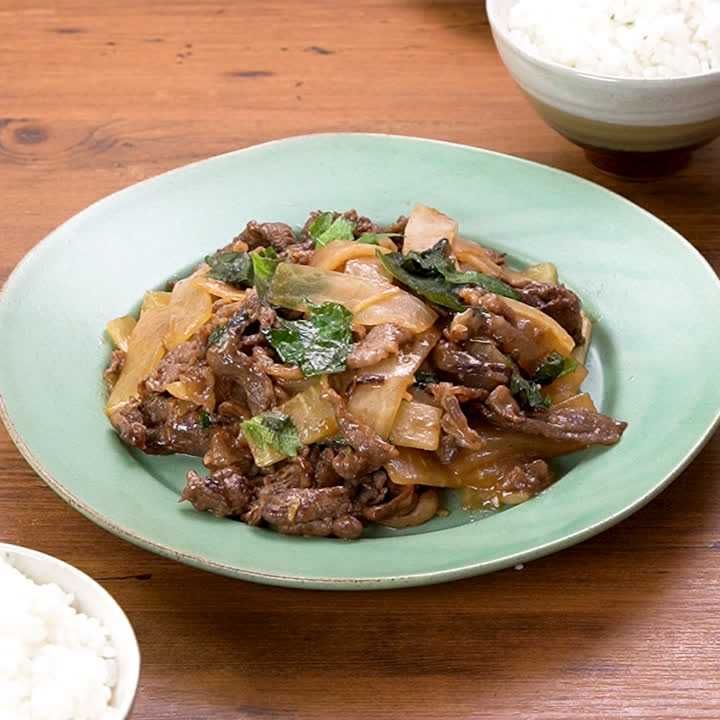 牛切り落とし肉と大根の甘辛炒め