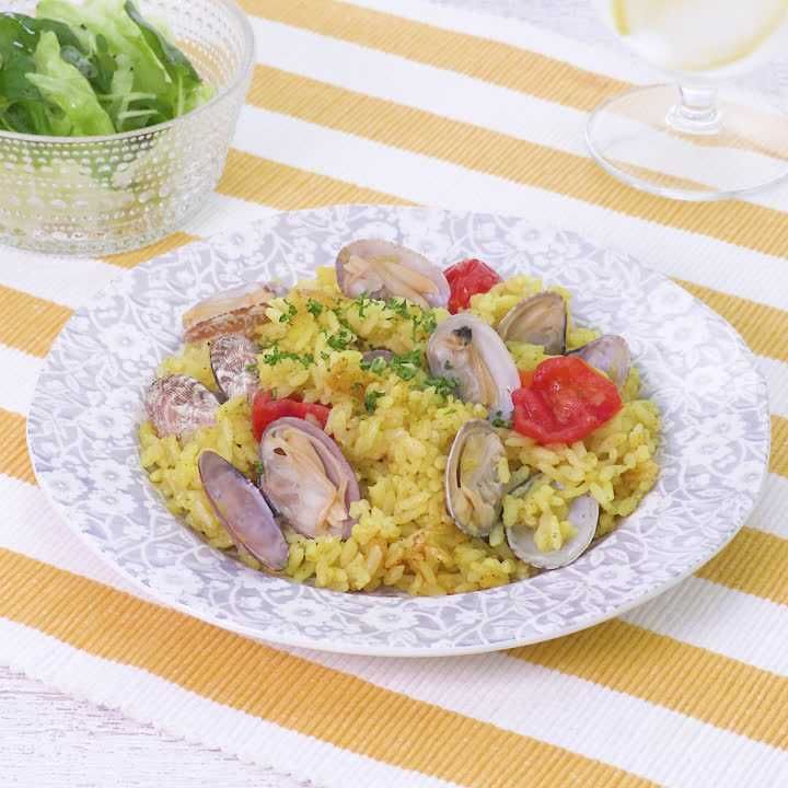 あさりの炊き込みカレーピラフ