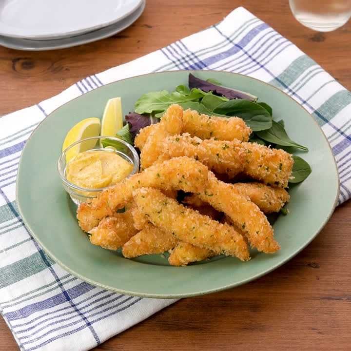鶏むねのパセリスティックフライ