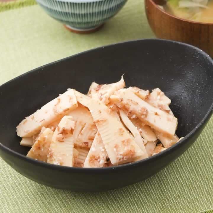 たけのことおかかの塩麹和え