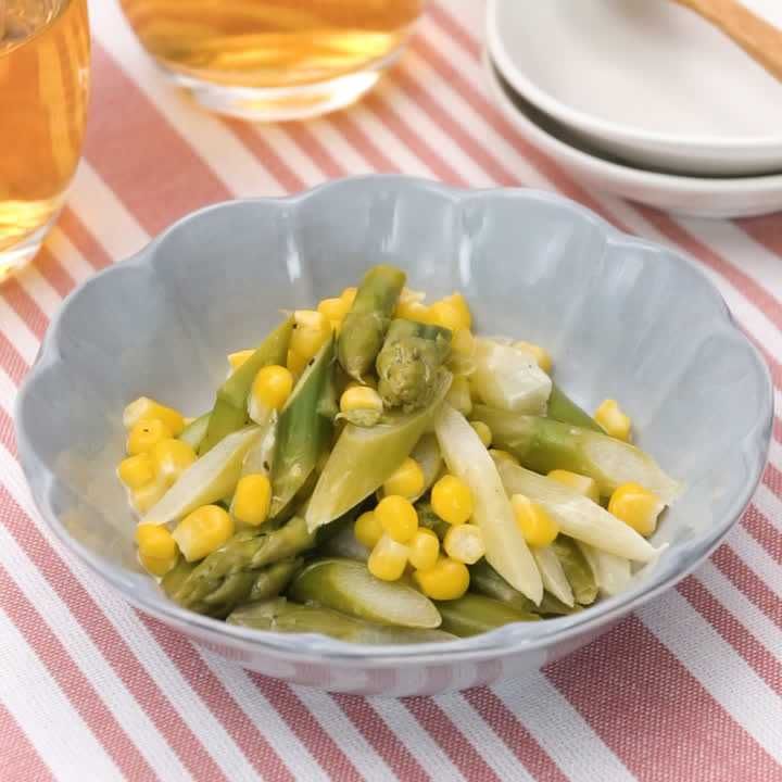 アスパラのコールスロー風サラダ