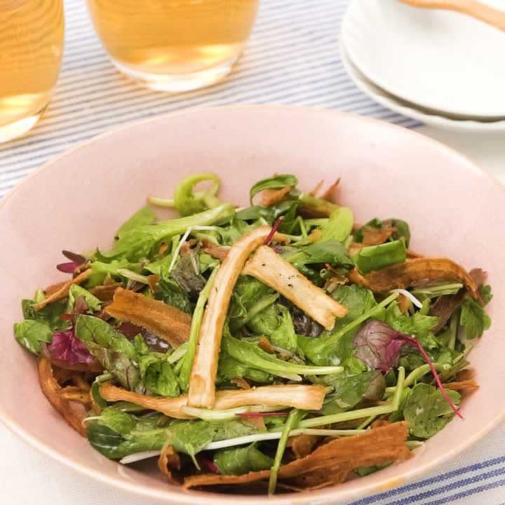 フライドごぼうのフレンチサラダ