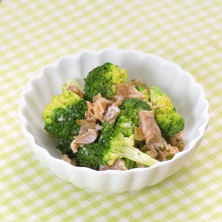 ブロッコリーのザーサイマヨあえ