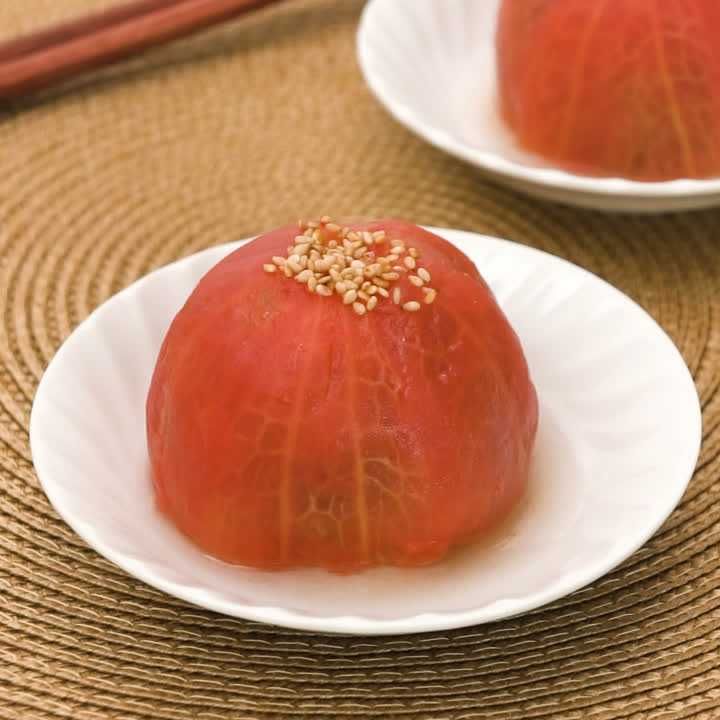 上品なあじわい♪ まるごと冷やしトマトのレシピ動画・作り方 | デ