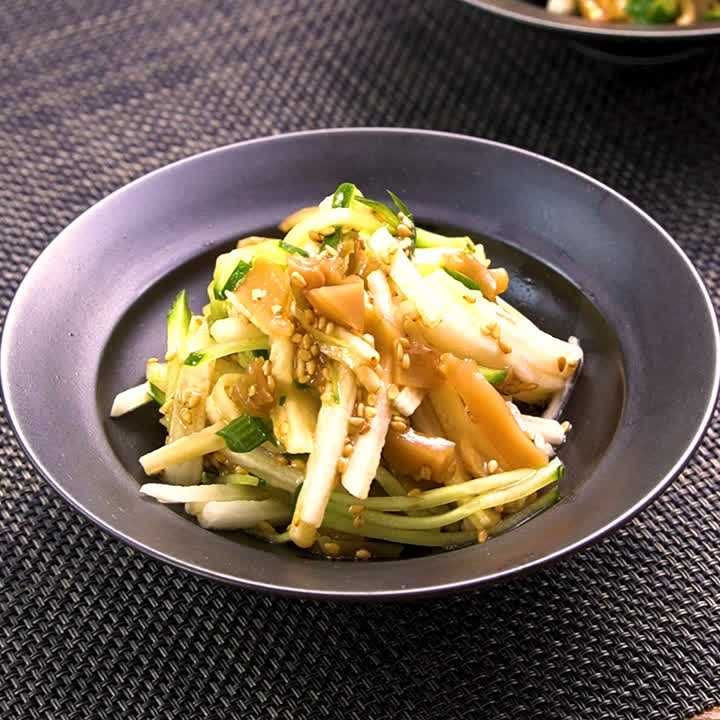 長芋ときゅうりのザーサイあえ