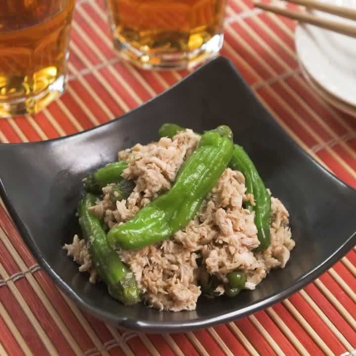 ししとうとツナのごま中華和え