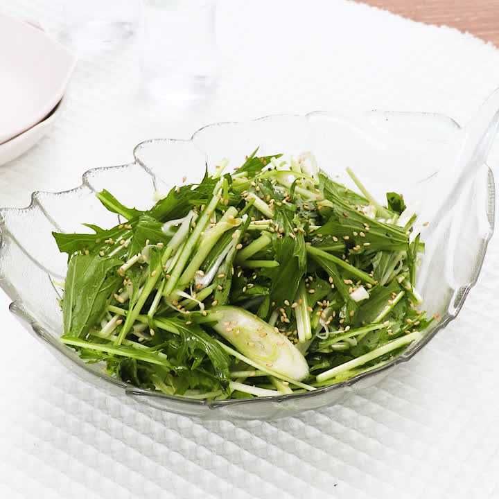 ねぎと水菜の柚子胡椒ナムル