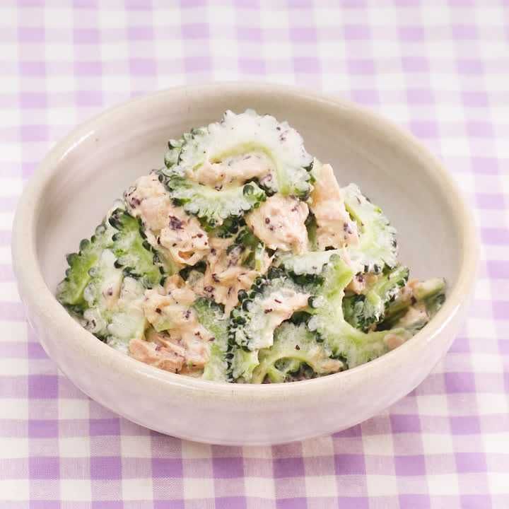 ゴーヤーとツナのしそマヨ和え