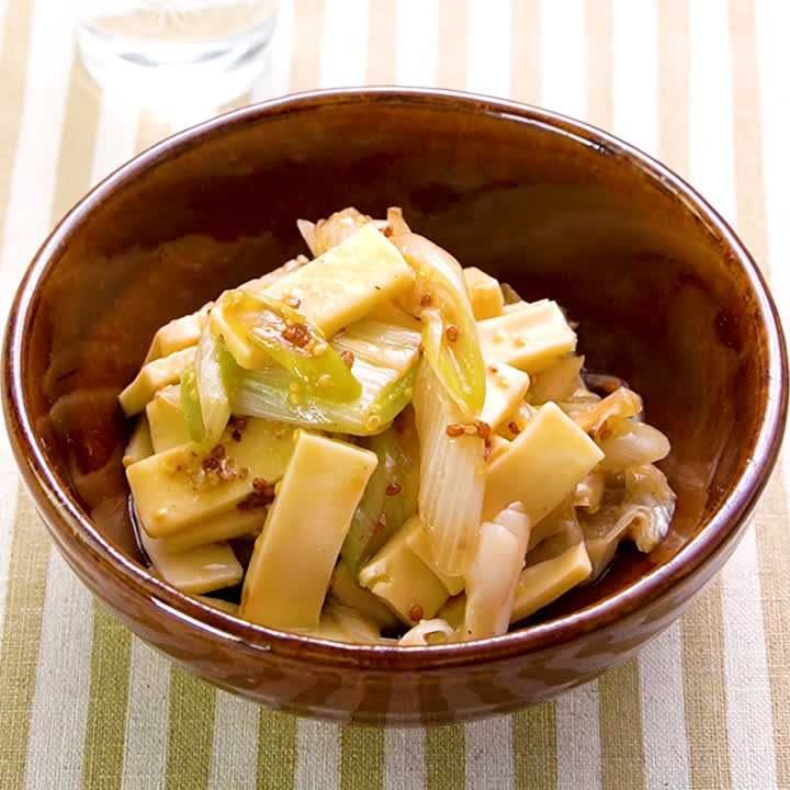 ねぎとチーズのマスタードあえ