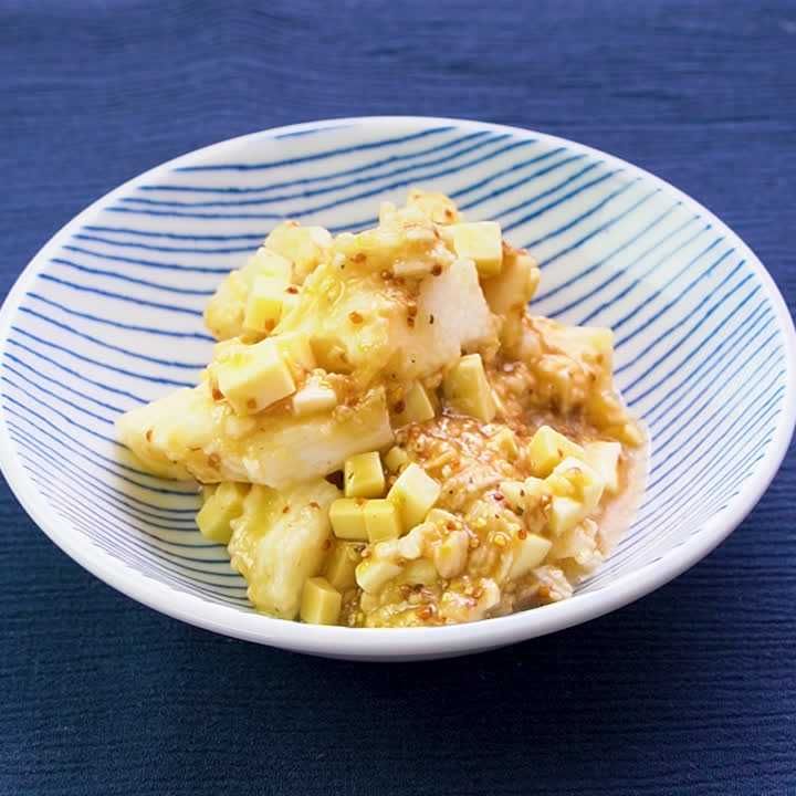 長芋とチーズのマスタードあえ