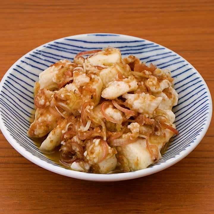 長芋とみょうがのおかかあえ