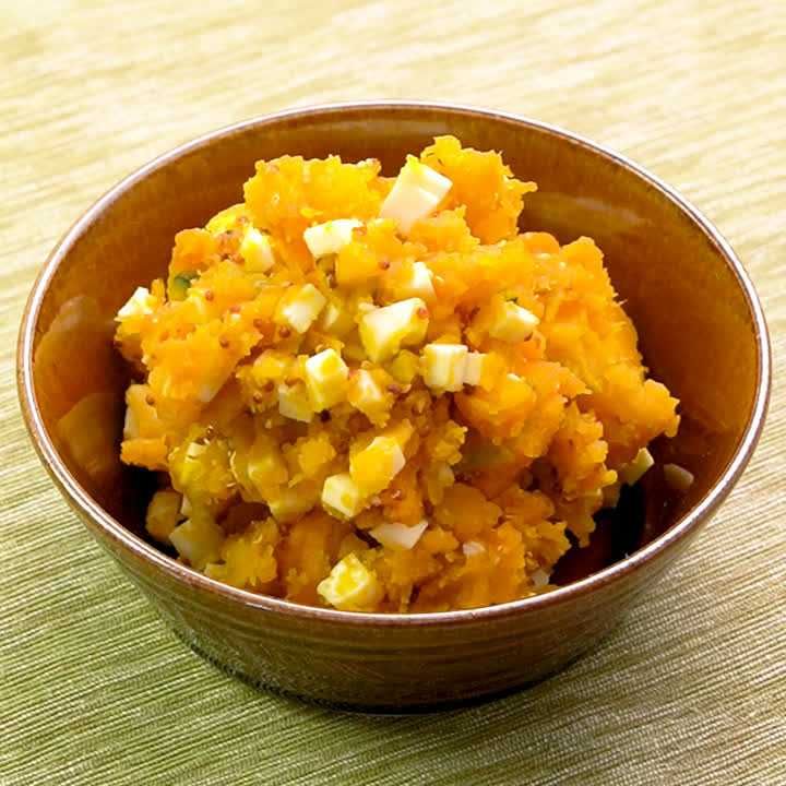 かぼちゃとチーズのマスタードあえ