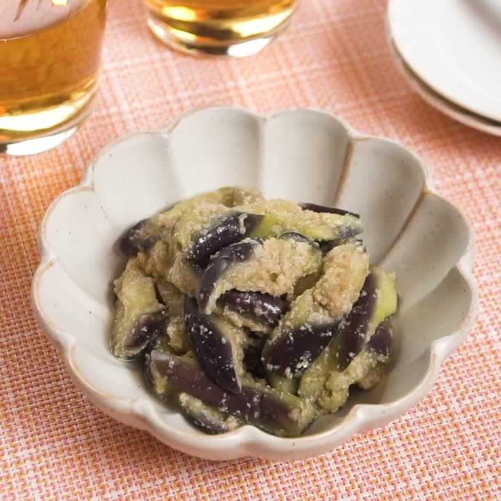 蒸しなすの胡麻和え