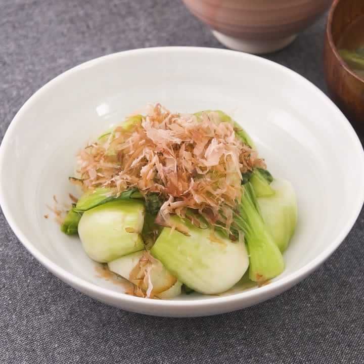 白だしで作るチンゲン菜のおひたし