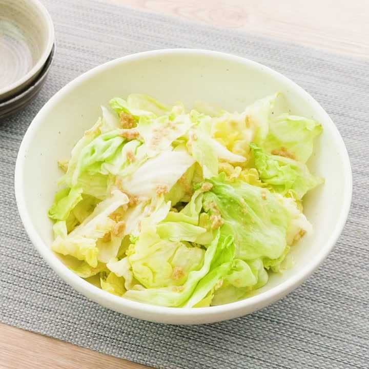 レタスのごまめんつゆナムル