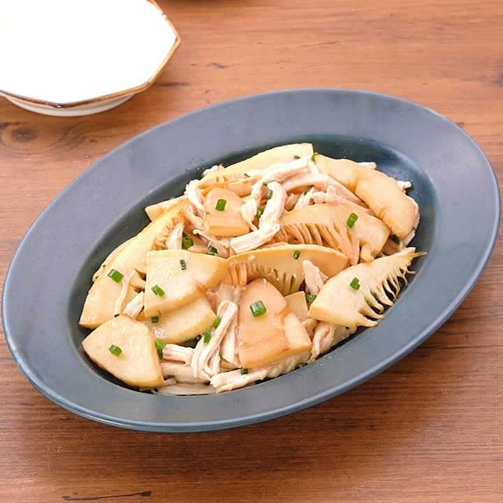 たけのことサラダチキンの中華和え