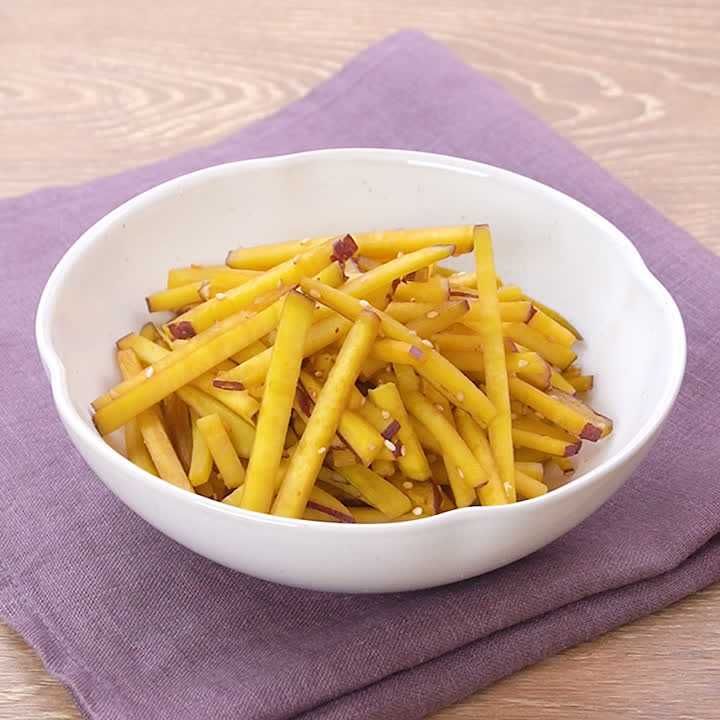 さつまいものめんつゆきんぴら