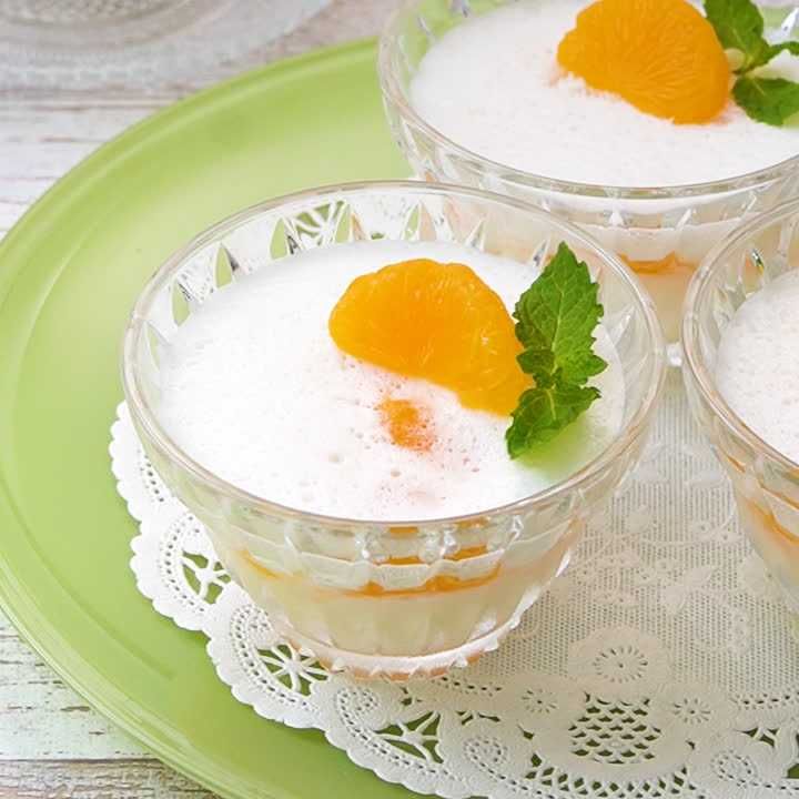 みかん缶ヨーグルトムース