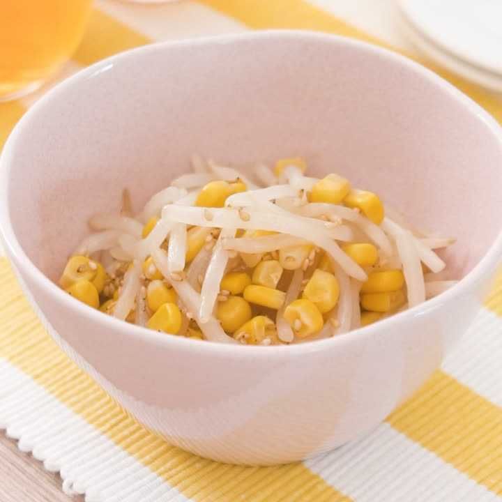 簡単 作り置きで使い切り のおかず もやしとコーンのナムル風サラダ 野菜ソムリエakkiの シンプル ベジフル キッチン