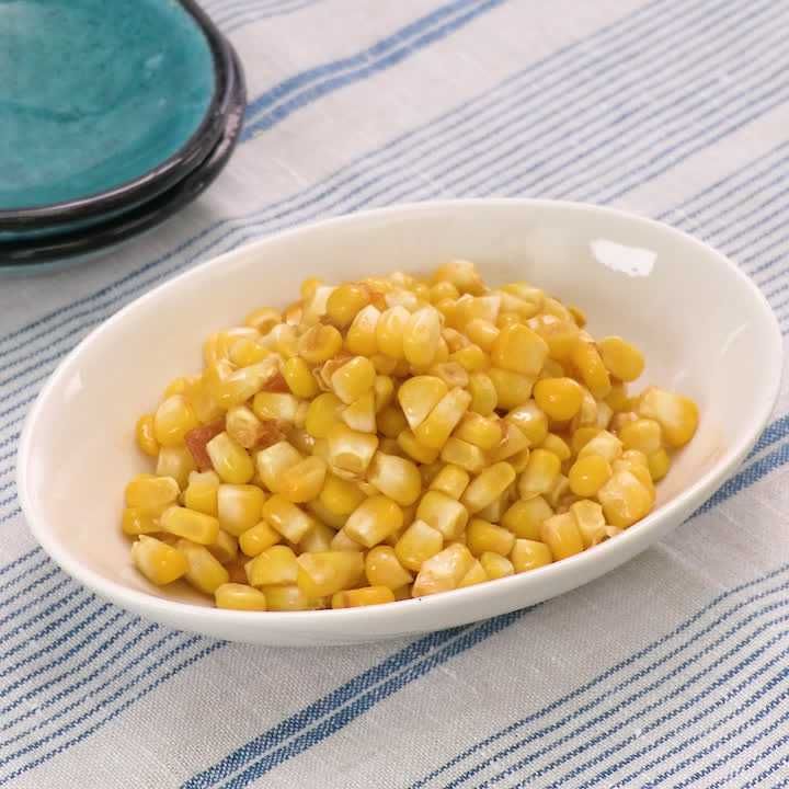 とうもろこしの梅にんにくあえ