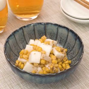 長芋とコーンの塩ごま和え