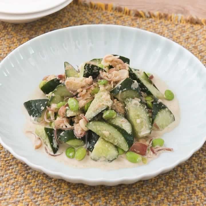 枝豆ときゅうりのごまサラダ