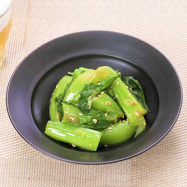 チンゲン菜のわさびドレッシング和え