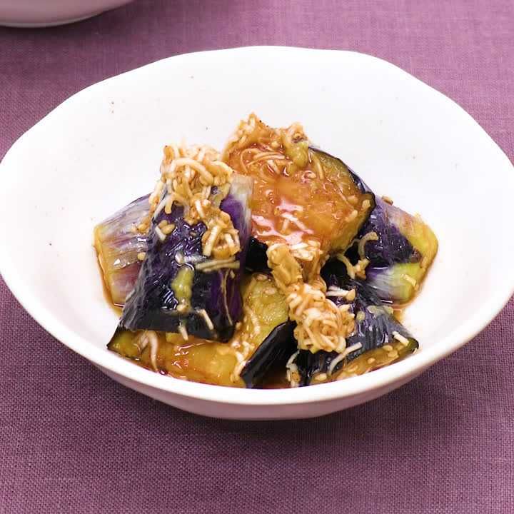 揚げ茄子のわさびあえ