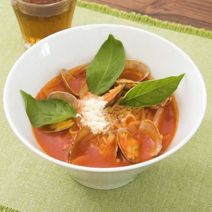 あさりの洋風トマトラーメン