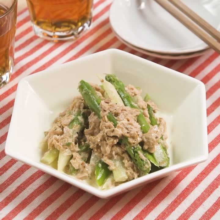 アスパラのツナマヨサラダ