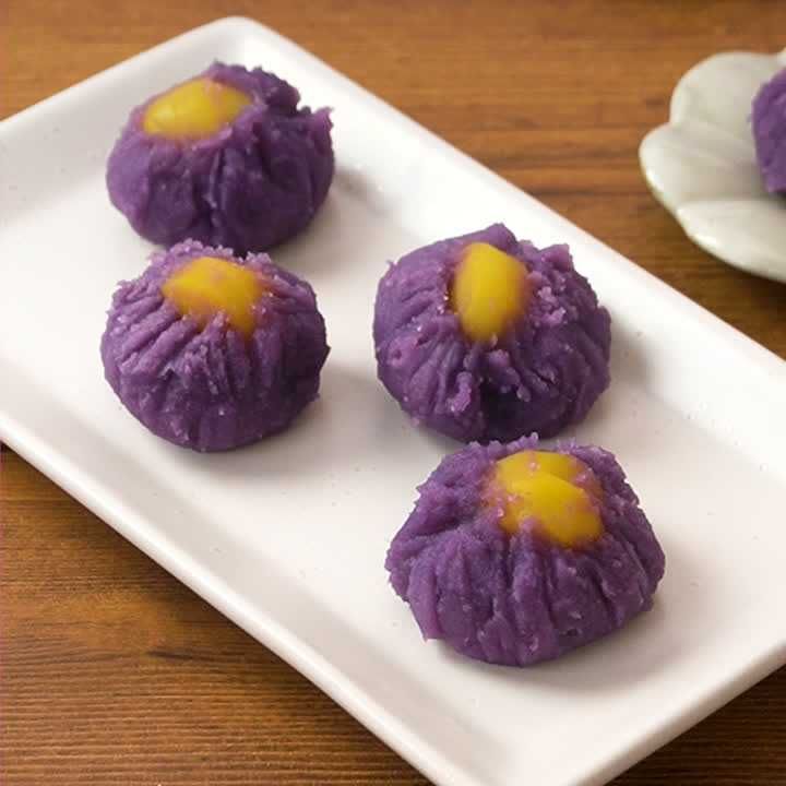 紫芋と栗のきんとん