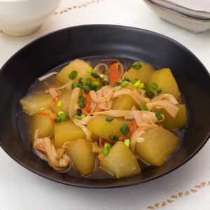 「夕顔のかにかまぼこあんかけ」のレシピ動画