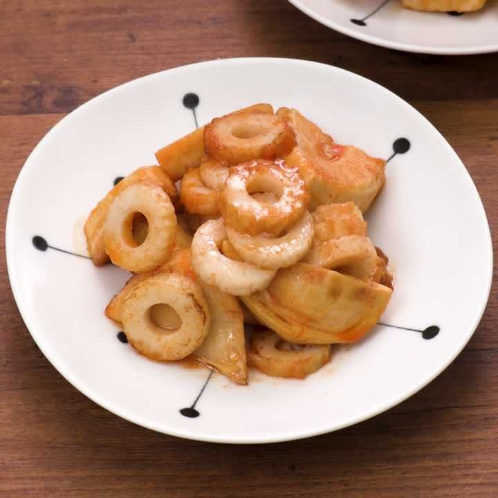 たけのことちくわのピリ辛和え