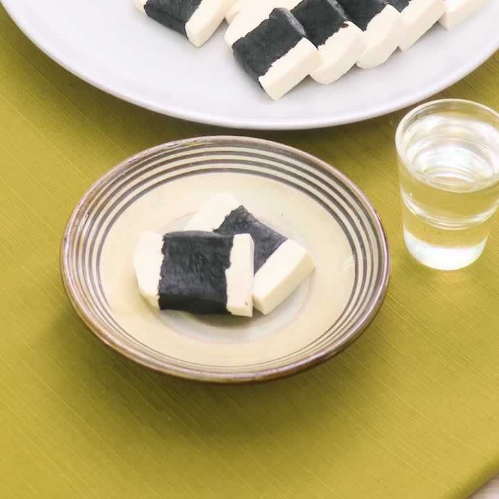 塩豆腐のわさび海苔巻き