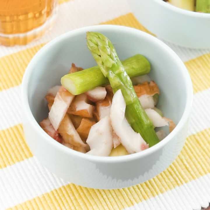 ちくわとアスパラの梅和え