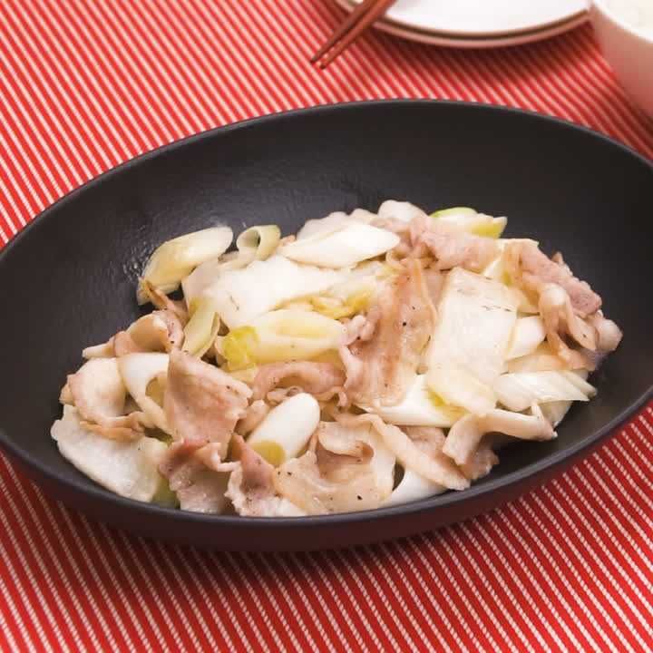 白菜漬物の豚肉炒め