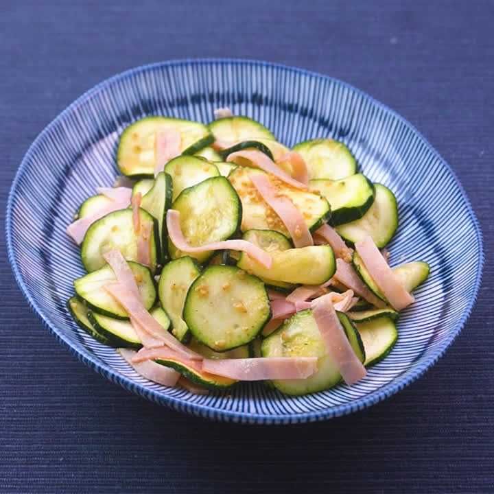 ごま香る ハムとズッキーニのサラダのレシピ動画 作り方 Delish Kitchen