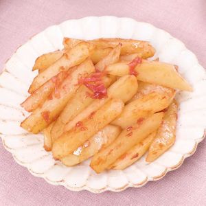 「じゃがいもの梅バターポン酢炒め」のレシピ動画