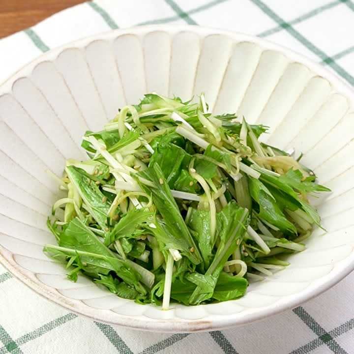きゅうりと水菜のさっぱり胡麻和え