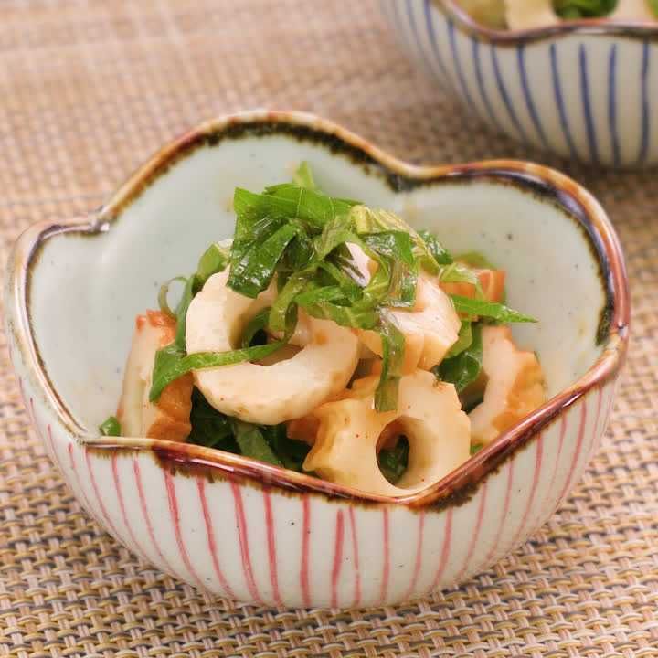 大葉とちくわのピリ辛和え