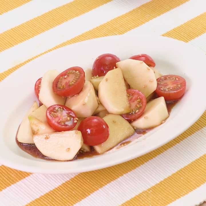 かぶとミニトマトのさっぱり胡麻和え