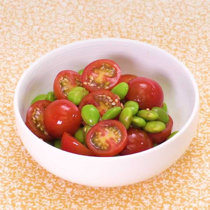 枝豆とミニトマトのさっぱり胡麻和え
