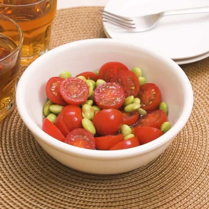 ミニトマトと枝豆のコロコロサラダ