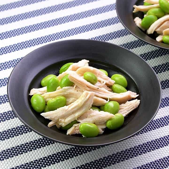 サラダチキンと枝豆の中華和え