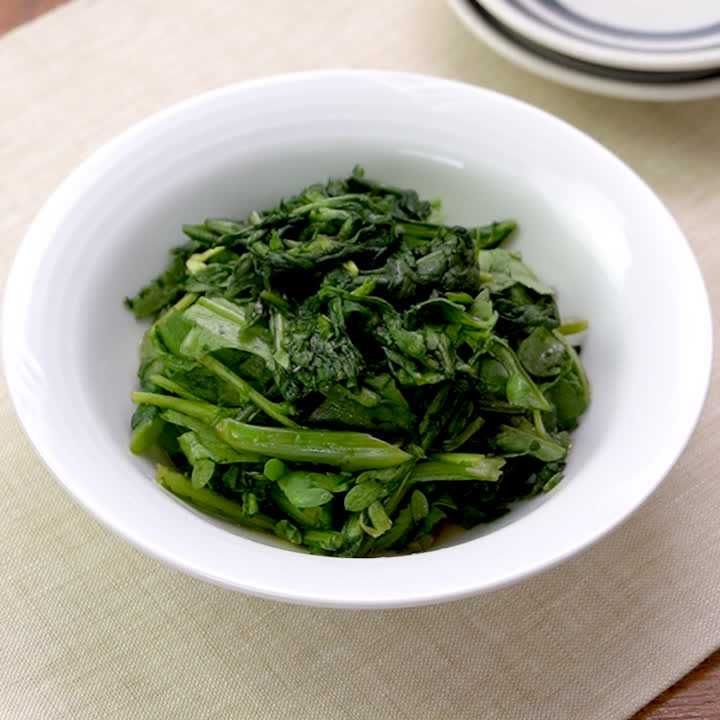 春菊のめんつゆ浅漬け